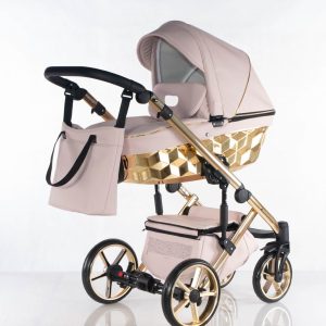 Carro 3 Piezas CUBIC Rosa + Oro -El Mimo de Mama-