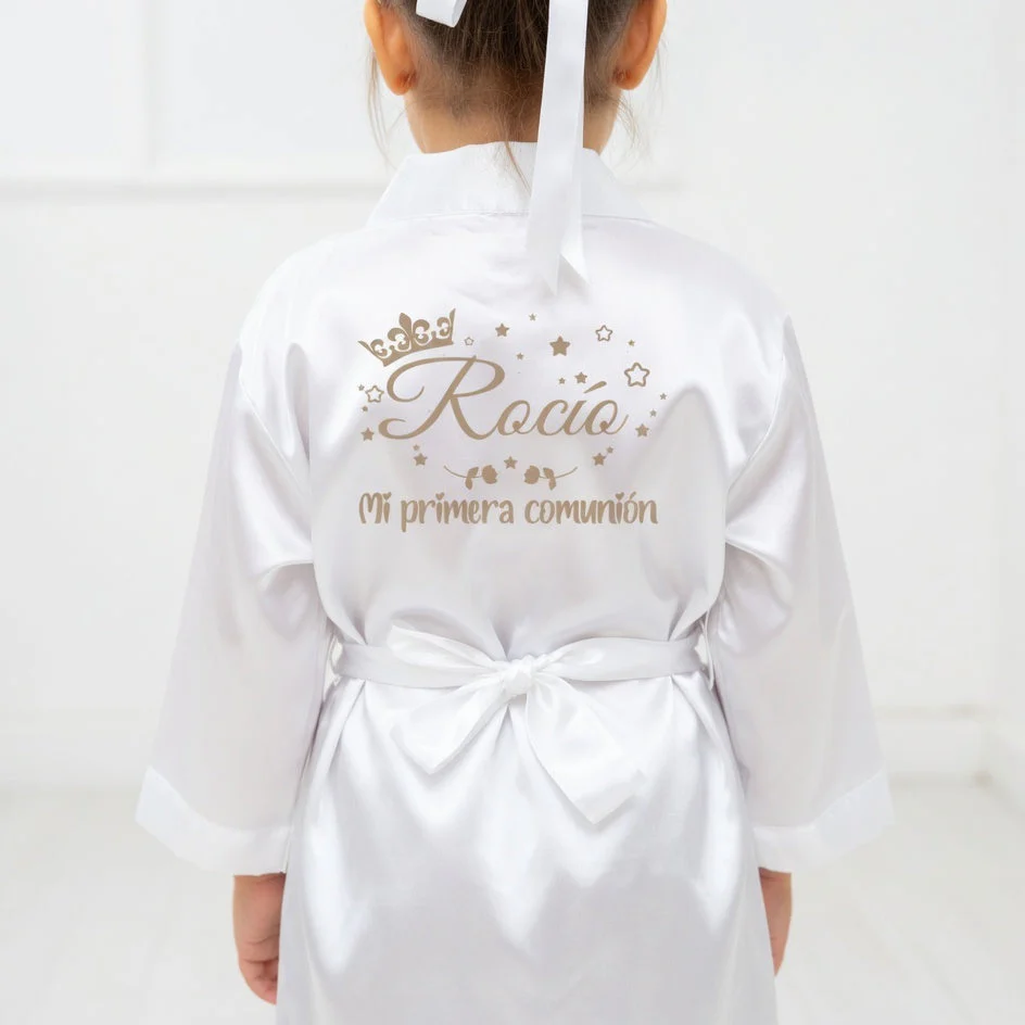 Bata de Comunión de Niña Personalizada- Metálico - Imagen 4